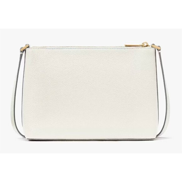 Kate Spade Leila Crossbody Bag Ivory White Pebbled Leather  G Kate Spade Leila Crossbody Bag White Pebbled Leather Purse KG464 NWT $299